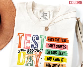 Test Day Teacher Shirt, State Testing Comfort Colors TShirt, Test Coordinator Final Exam Week Teacher Team T-Shirt, Motivational Inspiration