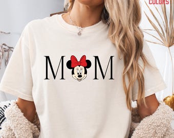 Comfort Colors Disney Minnie Mom and Dad Shirt, Disney Family Couple Trip Shirt, Mickey Dad Tshirt