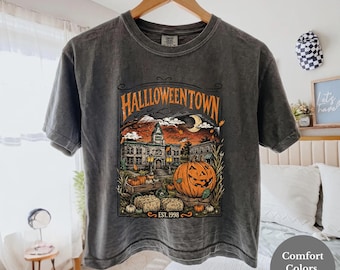 Halloweentown Est 1998 Comfort Colors® Boxy Tee, Halloweentown University, Retro Halloweentown Shirt, Cute Fall Shirt, Halloween Graphic Tee
