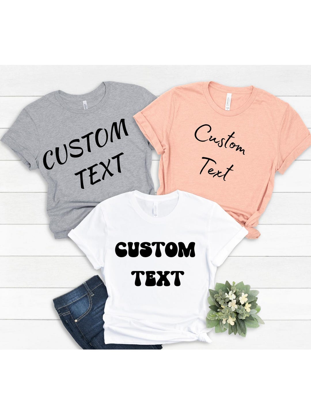 Custom Shirt, Personalized T-shirt, Custom Text Shirt, Custom Shirt for ...