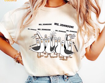 Comfort Colors Customized Disney Teacher Shirt, Funny Teacher Shirt Teacher Appreciation Gift, Disney Seagull