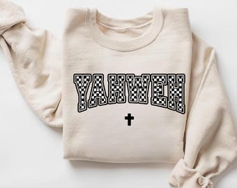 Yahweh Sweater,Christian Hoodie,Spiritual Outfit,Church Sweatshirt, Prayer Gifts, Gift For Believer, Religious Shirt, Faith Over Fear