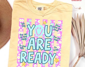 Retro Striped You are ready Test Day Shirt, Matching State Testing Shirts, Teacher Team Shirts, Testing Day Tee, Testing Coordinator Tshirt