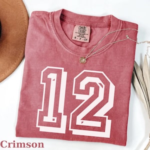 Custom Number Comfort Colors Shirt, Game Day T-shirt, Personalized Comfort Colors, Jersey Number, Personalized Sports Number Custom Football