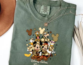 Comfort Colors® Mickey and Friends Safari Shirt, Disney Safari Mode Shirt, Animal Kingdom Safari Tee