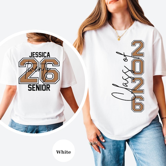 Personalized Senior 2026 Shirt, Class Of 26 Shirt, Graduation 2026 T-shirt, Custom Name Graduation Gift, Class of 2026 Senior Shirt