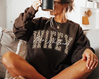 Custom Wifey Sweatshirt Leopard Print New Wife Gift Fiance Sweatshirt Honeymoon Shirt Wifey Shirt Anniversary Gift Bride Shirt Bride To Be