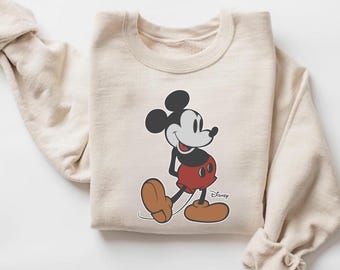 Disney Classic Mickey Mouse Pose Sweatshirt, Mickey Hoodie, Disneyland Holiday Vacation Sweatshirt, Vintage Disney Retro Sweater,Disney Trip