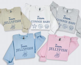 Custom Coastal Sweatshirt, Team Shell or Jellyfish Shirt
