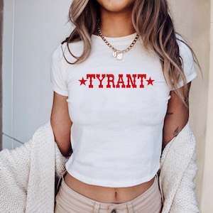 Camiseta de bebé Tyrant, camiseta de rodeo, camiseta vaquera Y2K de moda, camiseta vaquera, camiseta corta, camiseta vaquera de despedida de soltera, vaquero Carter