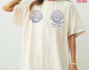 Custom Beach Bachelorette Shirt: Mermaid Bride Outfit, Coastal Bach Party Comfort Colors Tee