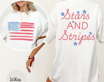 Comfort Colors American Flag T-shirt, Patriotic USA Graphic Tee