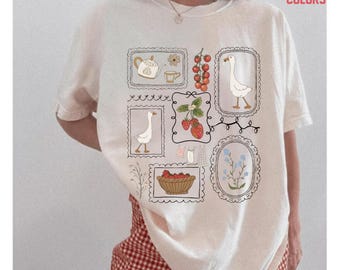 Comfort Colors® Cottagecore Shirt, Goose Shirt, Gardening Shirt, Summer Spring Shirt, Gift for Her