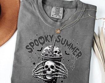Spooky Summer Halloween Shirt, Oversize, Womens, Mens, Unisex Comfort Colors T-shirt