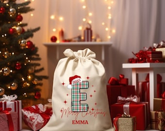 Santa Sack 2025, Christmas Bag for Presents, Santa Bags with Name, Personalized Gift Bag,Custom Stocking Bags, Santa Sack Christmas Gift Bag