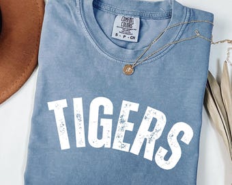 Vintage Tigers Graphic Tee - Comfort Colors Game Day Shirt