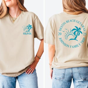 Personalized Family Beach Vacation Shirt,Summer 2025 Shirt,Family Name Matching Tee,Family Beach Trip,Custom Family Vacation Shirt,Beach Tee