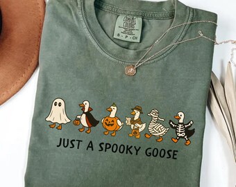 Comfort Colors Spooky Goose T-Shirt, Halloween Funny Tee