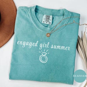 Comfort Colors® Engaged Girl Summer Shirt, Future Mrs Tshirt for Bride To Be Tee, Wedding Engagement Gift for Fiancee, Cute Engagement Shirt