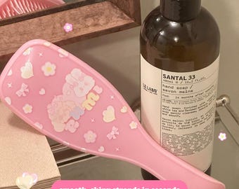 baby pink Detangler Brush, Detangling Brush for Wet and Dry Hair, Gentle on Curly & Straight Hair, Reduces Breakage, for adults and kids