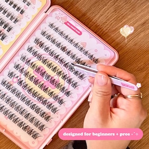 Baby Pink Tweezer – Stainless Steel Eyebrow Tool & Lash Cluster Applicator, Beginner Friendly Precision Grip