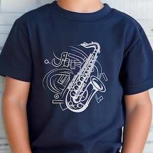 Saxophone T-Shirt: Jazz Music Notes, Musician Gift