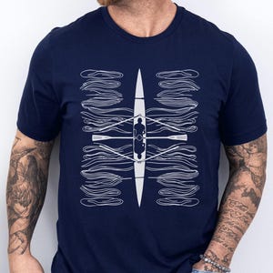 Rowing T-Shirt, Sculling Crew Tee, Regatta Boat Shirt, Water Sport Top, Oarsman Gift, Athlete Tee, Graphic Tee, Sports Tshirt