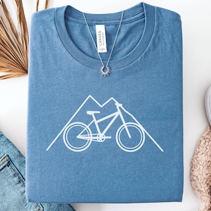 Minimalist Mountain Bike T-Shirt: Adventure Cycling Graphic Tee