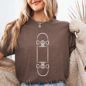 T-shirt de skateboard minimaliste : t-shirt en coton Bella + Canvas