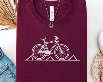 Mountain Bike T Shirt, Cyclist Shirt, Biking Tshirt, Mountain Biker Tee, Cycling Gift, Bike Lover Shirt, Adventure Shirt, Outdoor Shirt