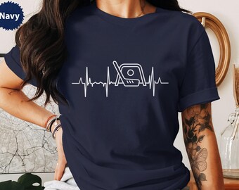 Hockey Heartbeat T-Shirt, Hockey Lover Gift, Hockey Player Tee, Sports T-Shirt, Gift for Hockey Fan, Hockey Goalie, Hockey Stick