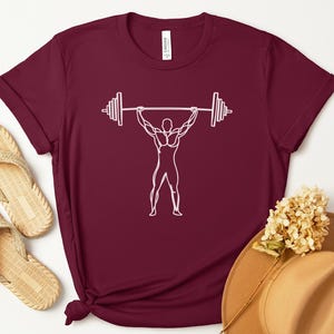 Weightlifting Graphic T-Shirt: Bodybuilding Gym Workout Apparel