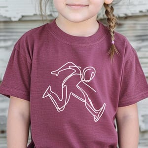Minimalist Runner T-Shirt, Abstract Running Man Tee, Marathon Athlete Design, Sporty Gift Idea, Unique Line Art Shirt