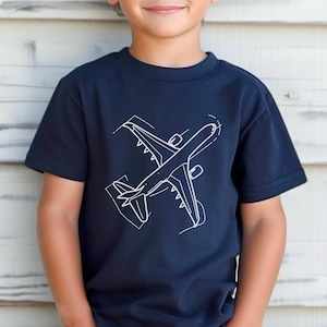 Minimalist Airplane T-Shirt: Aviation Art, Pilot Gift