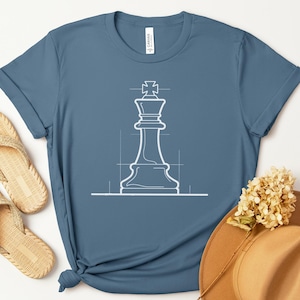 Minimalistisches Schach König T-Shirt: Strategie Spiel T-Shirt