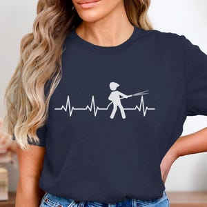 Firefighter Heartbeat Graphic Tee - Hero Gift