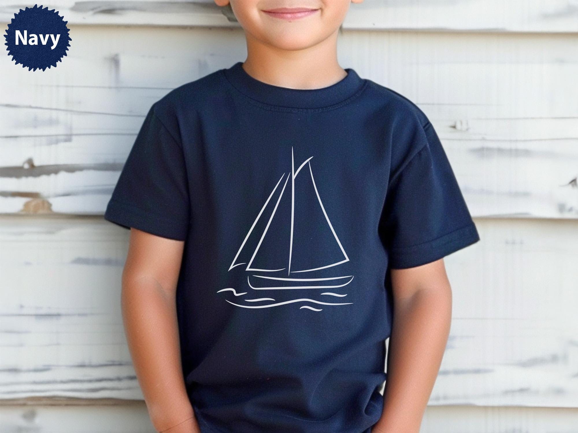 Minimalist Sailboat T-shirt, Nautical Line Art Tee, Sailing