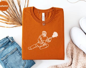 Lacrosse Goalie T Shirt, Lax Player Gift, Sporty Tee, Lacrosse Fan Apparel, Unisex Goalie T Shirt, Minimalist Lacrosse Clothing