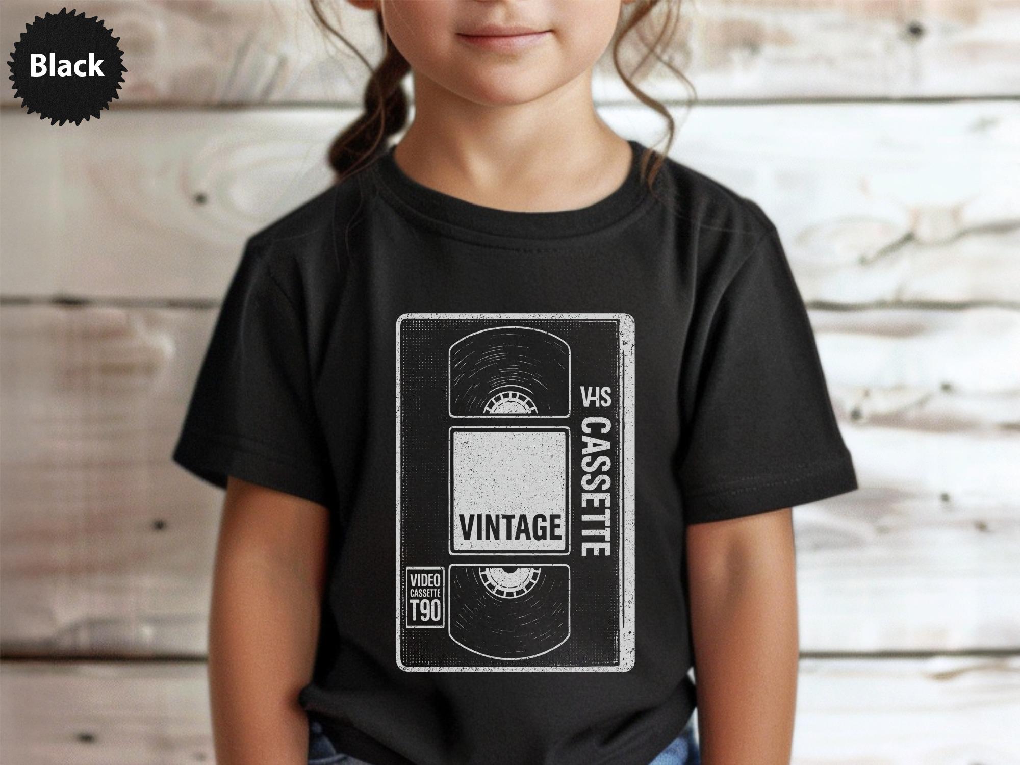 T-shirt Rétro Années 80/90 Motif Cassette VHS - 100% Coton Fruit Of The Loom, Neuf Avec étiquettes