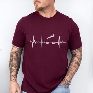 Diver Heartbeat T-Shirt: Scuba Diving Lover Tee
