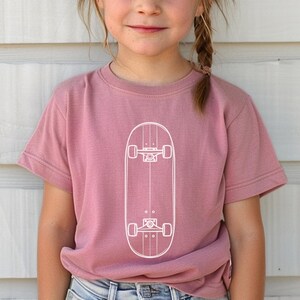 Minimalist Skateboard T-Shirt: Bella + Canvas Unisex Skater Tee