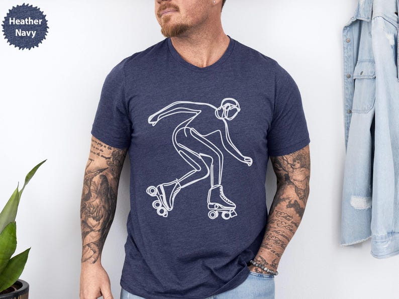 Roller Skating T-Shirt, Unisex Graphic Tee, Athletic Tee, Casual Skate Shirt, Gift for Skaters, Sporty T-shirt for Him