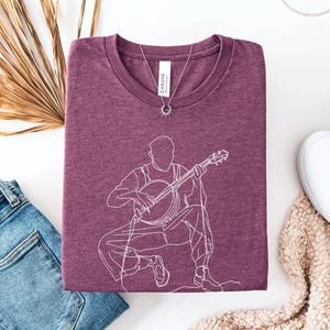 Banjo Player Line Art T-Shirt: Musikliebhaber Geschenk