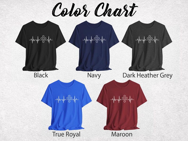 Cross Heartbeat T-Shirt, Faith Graphic Tee, Christian Apparel, Religious Gift for Men, Inspirational Shirt, Spiritual Clothing