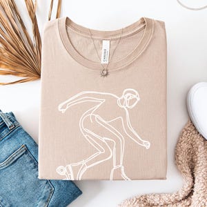 Skateboarding Graphic Tee, Casual Skater Shirt, Trendy Adult Unisex Top, Minimalist Skater T-shirt, Gift for Skateboard Enthusiasts