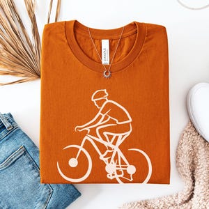 Cyclist T Shirt, Cycling T Shirt, Bike T Shirt, Minimalist Art T Shirt, Sporty Gift Idea, Cycling Lover Gift, Cycling Athlete Tee