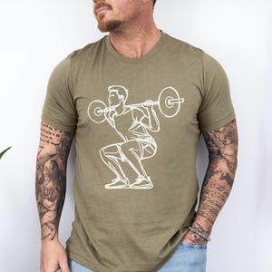 Squat Design T-Shirt: Weightlifting Gym Workout Tee