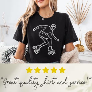 Roller Skate Graphic Tee, Skater Girl Shirt, Trendy Skating T-Shirt, Retro Skating Graphic Shirt, Women's Casual Tee, Gift for Skaters