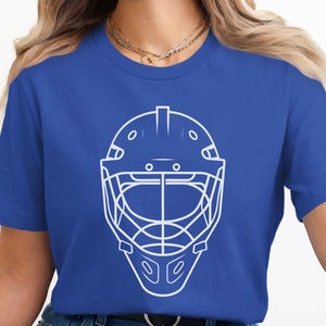 Minimalist Hockey Goalie Mask T-Shirt: Ice Hockey Fan Apparel