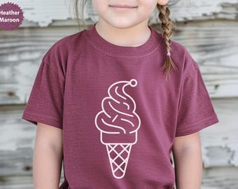 Ice Cream T-Shirt, Minimalist Design, Sweet Treat Apparel, Summer Vibes, Foodie Gift Idea, Simple Graphic Tee, Dessert Lover Shirt